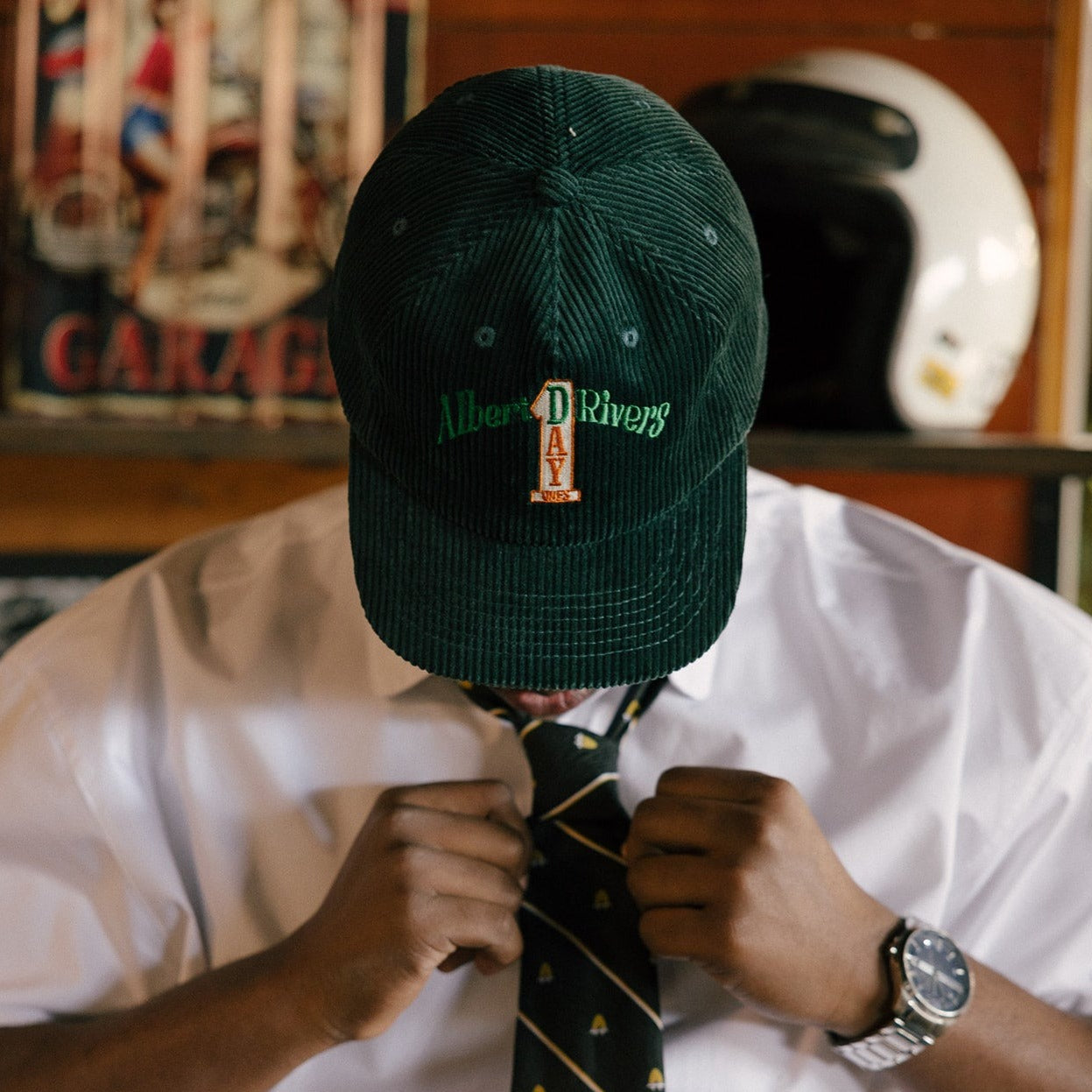 The Day Ones 5 Panel Snap Back - Green Cord