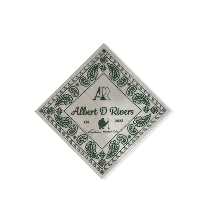 Paisley Bandanna - White / Green