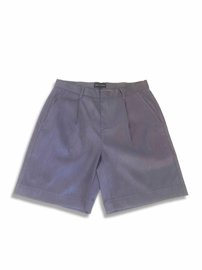 faded Charcoal Pleated Shorts