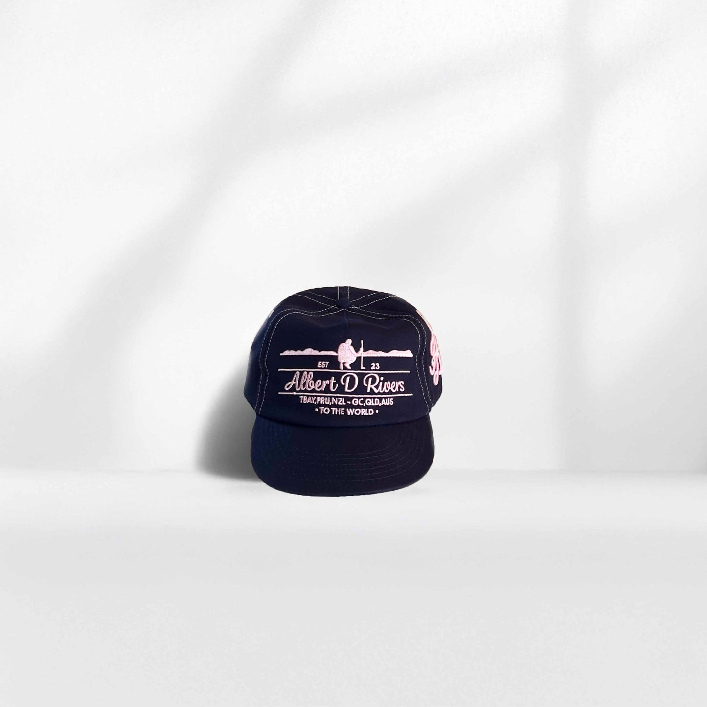 friday faded Locals Lid - Navy / Pink Offset.