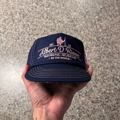 Cherry Blossom Offset Locals Lid (Navy/pink)