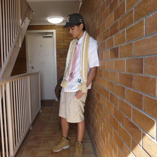 Rounded Collar Boxy White Shirt