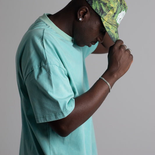 Blank Box Tee - friday faded green