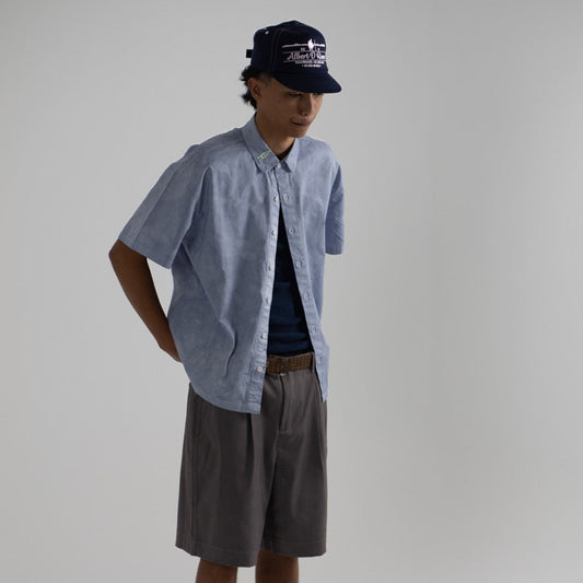 friday faded boxy shirt (faded Navy & Cocoa)